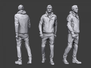 lowpoly people casual pack Modèle 3D