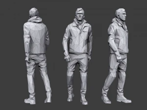 lowpoly people casual pack 3D Model