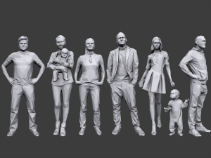 lowpoly people casual pack vol 3 3Dモデル