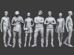 lowpoly people casual pack vol 4 3Dモデル