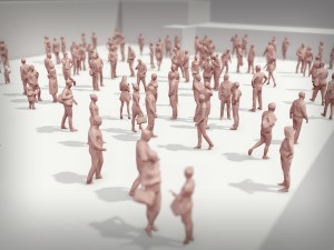lowpoly people crowd 3D मॉडल