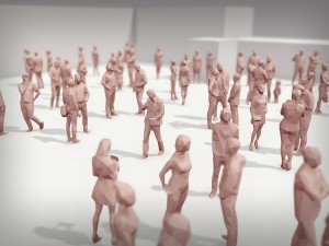 lowpoly people crowd 3D मॉडल