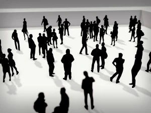 lowpoly people crowd 3D Model