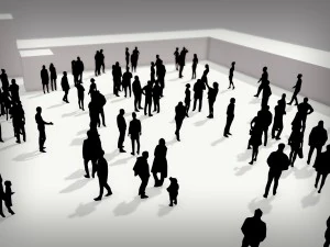 lowpoly people crowd 3D Model