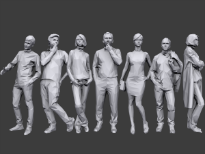 lowpoly people casual pack vol 5 3D Model