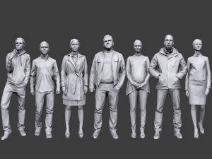 lowpoly people casual pack vol 7 3Dモデル