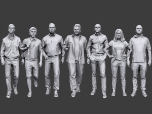 lowpoly people casual pack vol 8 3Dモデル