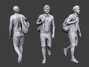lowpoly people casual pack vol 8 3D Model