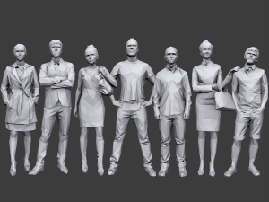 lowpoly people casual pack vol 9 3Dモデル