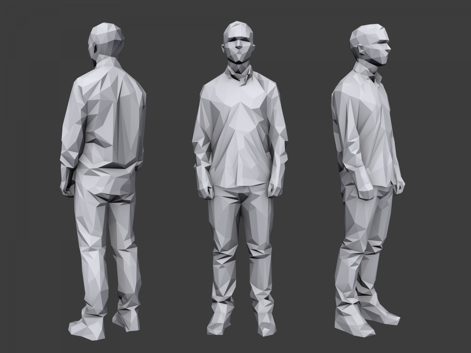 Balenciaga 3d. модель человека. People pack. People pack. лоу поли человек 3д модель.