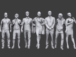 lowpoly people casual pack vol 10 3Dモデル