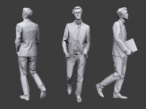 lowpoly people business pack Modelo 3D