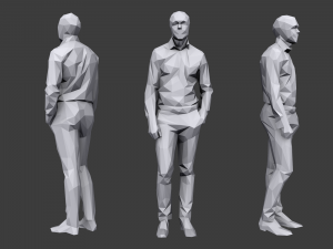lowpoly people business pack Modelo 3D