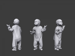 lowpoly children pack Model 3D