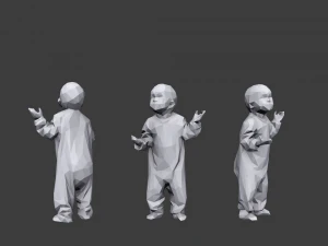 lowpoly children pack 3D Model