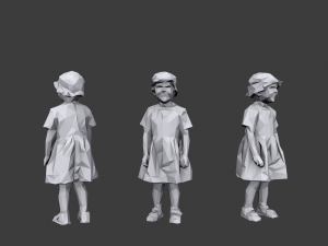 lowpoly children pack Model 3D