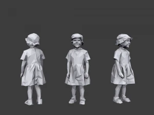 lowpoly children pack 3D Model