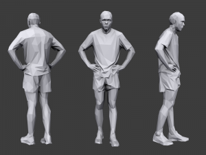 lowpoly people sports pack Modelo 3D