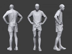 lowpoly people sports pack 3D Model