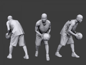 lowpoly people sports pack Modelo 3D