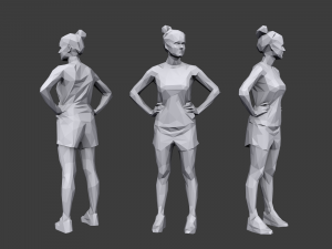 lowpoly people sports pack Modelo 3D