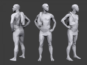 lowpoly people sports pack Modelo 3D