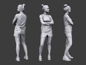 lowpoly people sports pack Modelo 3D