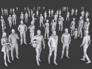 complete lowpoly people pack 3D Model