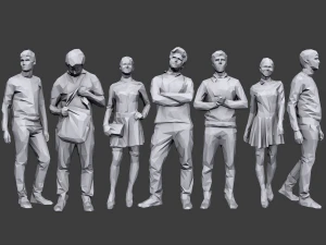 Complete lowpoly people pack 3D Model