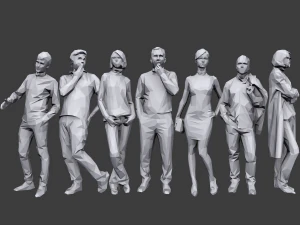 Complete lowpoly people pack 3D Model