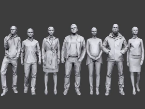 Complete lowpoly people pack 3D Model