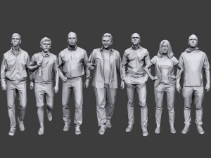 Complete lowpoly people pack 3D Model