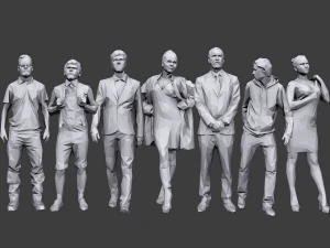Complete lowpoly people pack 3D Model