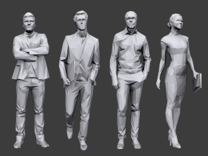 Complete lowpoly people pack 3D Модель