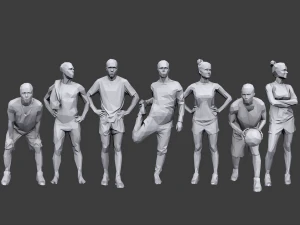 Complete lowpoly people pack 3D Model