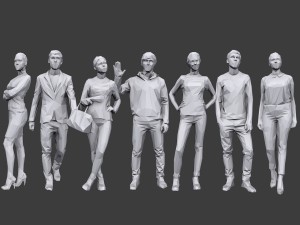 lowpoly people casual pack vol 11 3Dモデル
