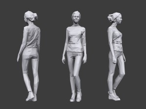 lowpoly people casual pack vol 13 Model 3D