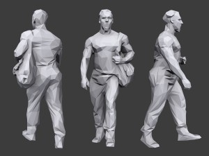 lowpoly people casual pack vol 13 Model 3D