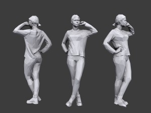 lowpoly people casual pack vol 13 Model 3D