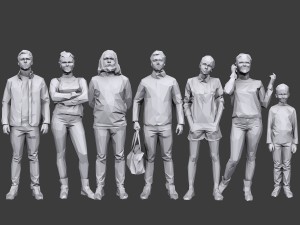 lowpoly people casual pack vol 15 3Dモデル