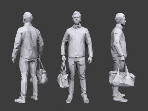 lowpoly people casual pack vol 15 Model 3D