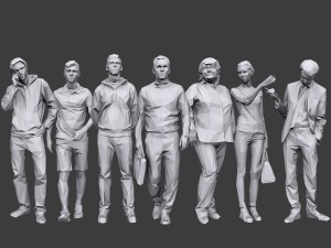 lowpoly people casual pack vol 17 3Dモデル