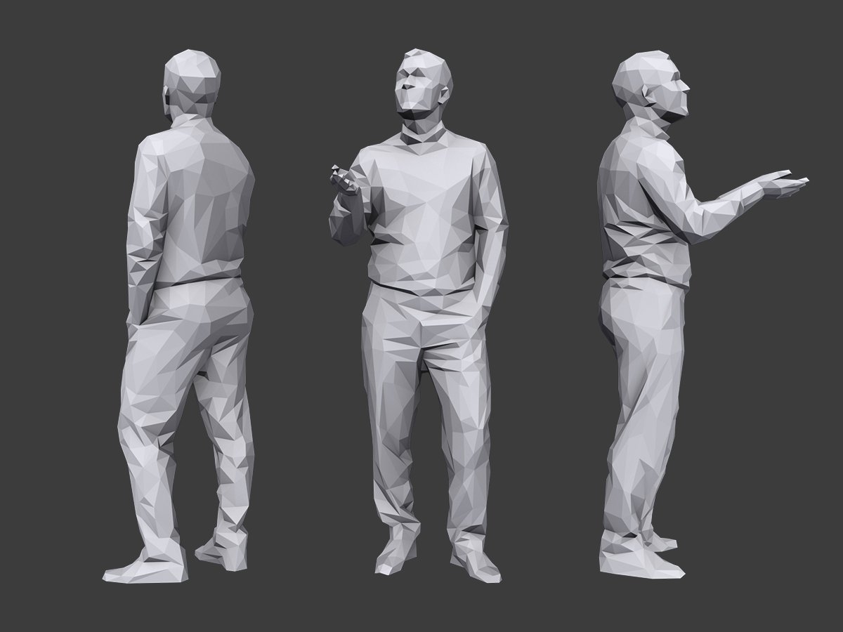 Ленин лоуполи. Lowpoly people Casual Pack. Stylized Casual.