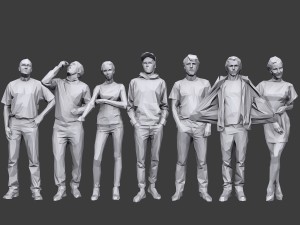 lowpoly people casual pack vol 19 3Dモデル