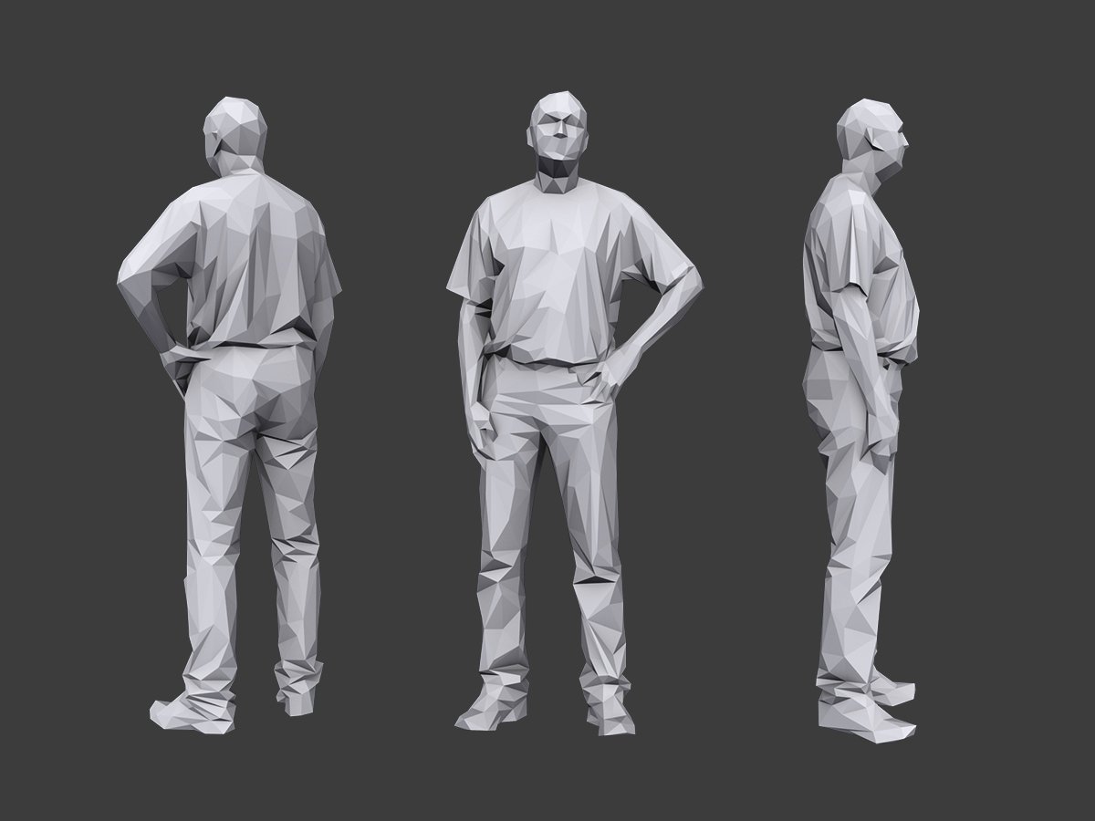 People pack. Lowpoly people Casual Pack. Stylized Casual.