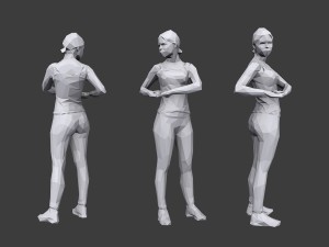 lowpoly people fitness pack Modèle 3D
