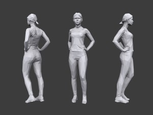 lowpoly people fitness pack Modèle 3D