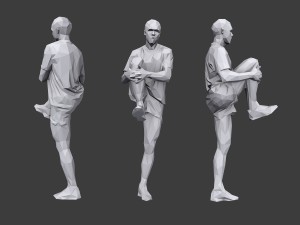 lowpoly people fitness pack Modèle 3D