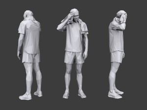 lowpoly people fitness pack Modèle 3D