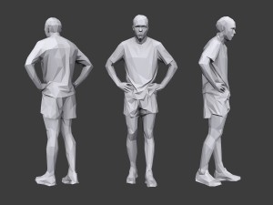lowpoly people fitness pack Modèle 3D